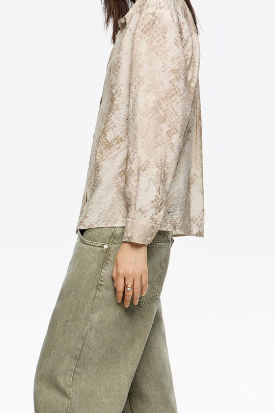 Taupe Snake boxy shirt
