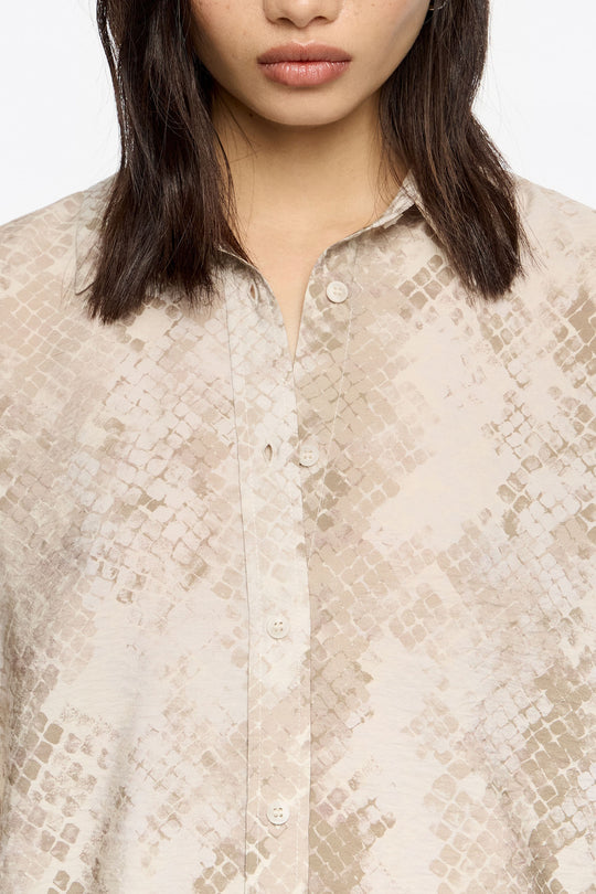 Taupe Snake boxy shirt