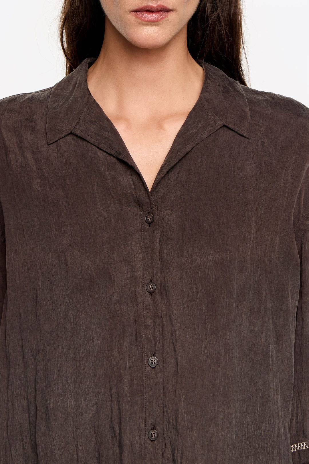 Brown adjustable armhole shirt