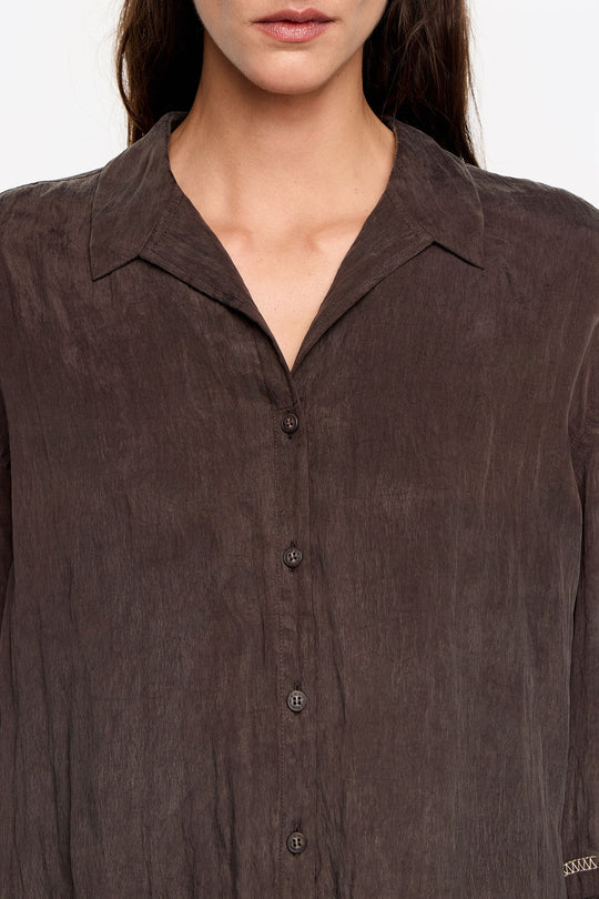 Brown adjustable armhole shirt