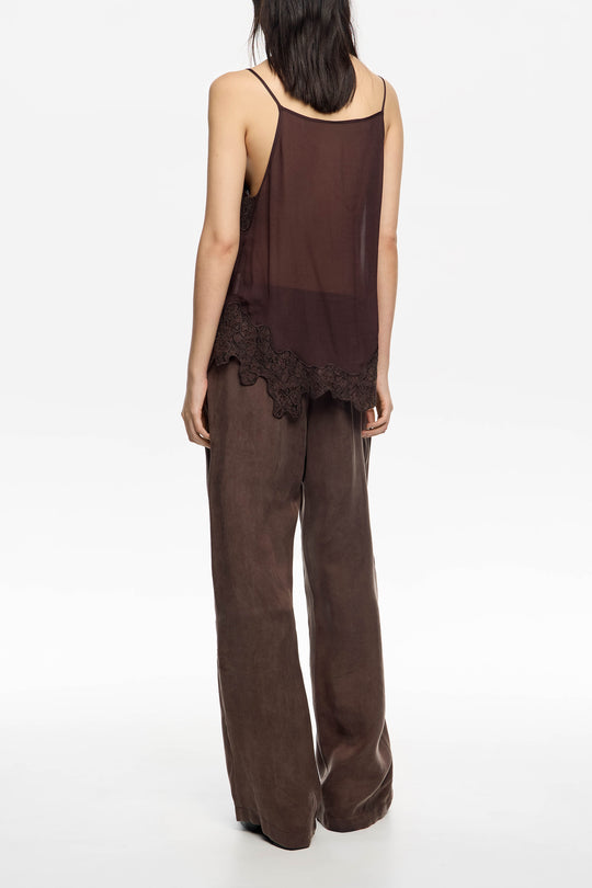 Washed brown jogger trousers