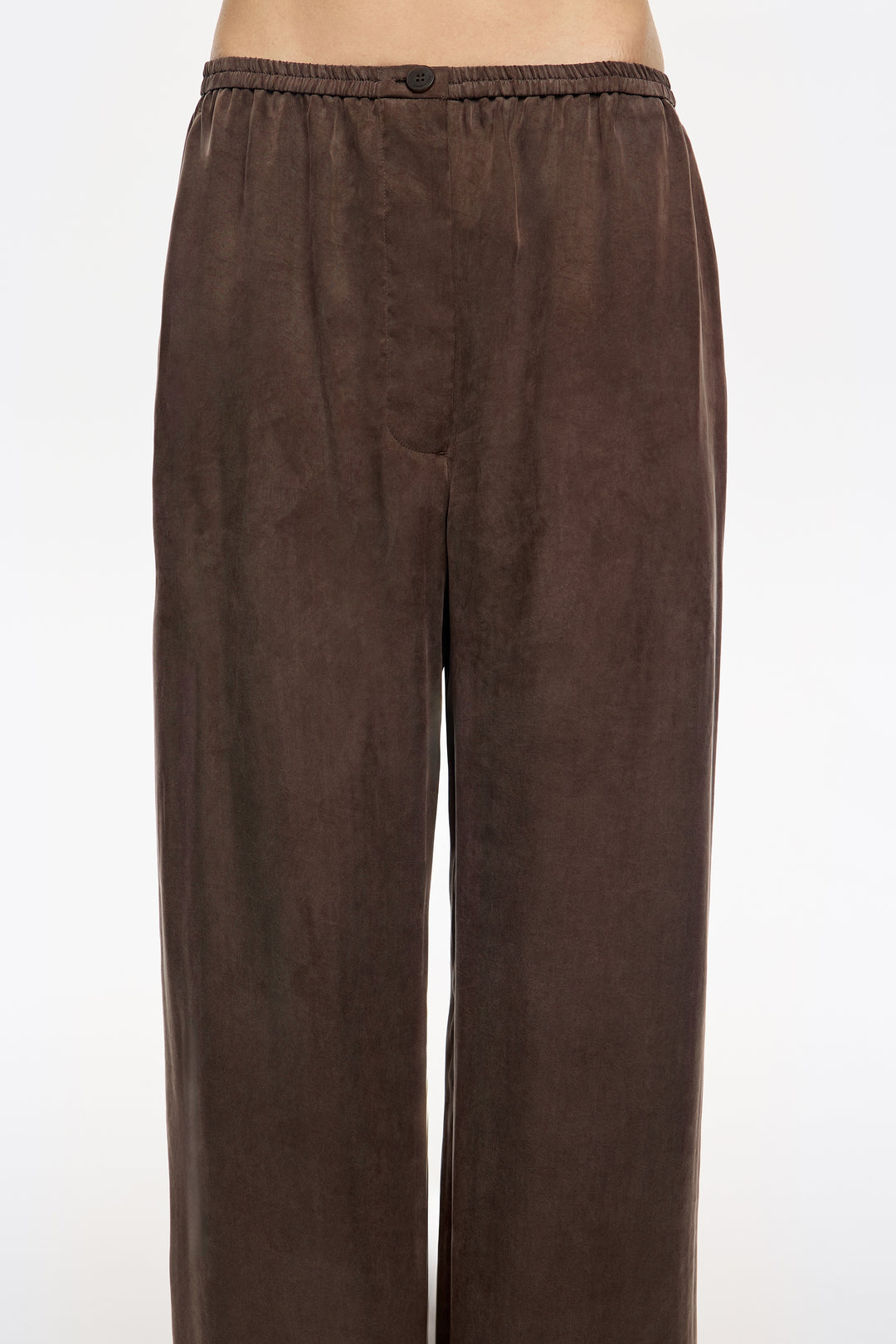 Washed brown jogger trousers