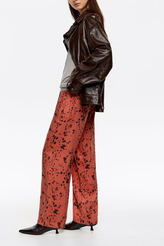 Brown Lynx straight leg trousers