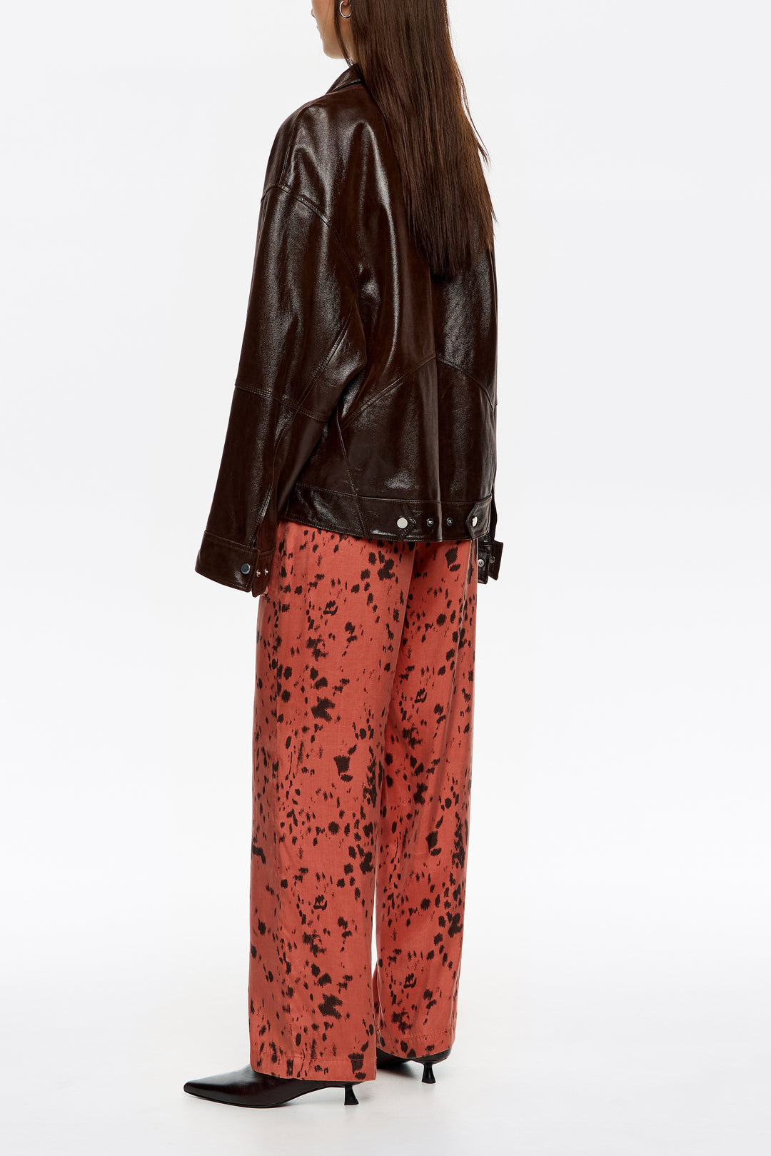 Brown Lynx straight leg trousers