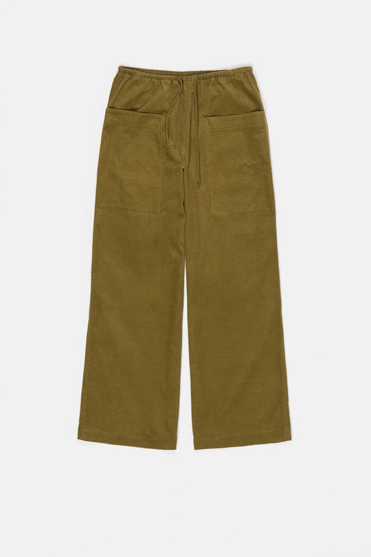Olive maxi corduroy pockets mini trousers