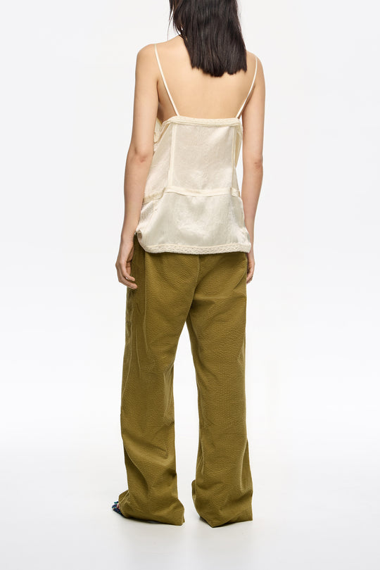 Olive maxi corduroy pockets mini trousers
