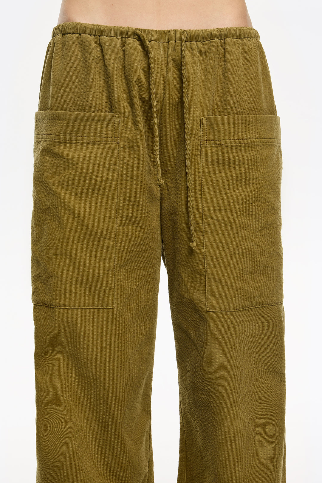 Olive maxi corduroy pockets mini trousers