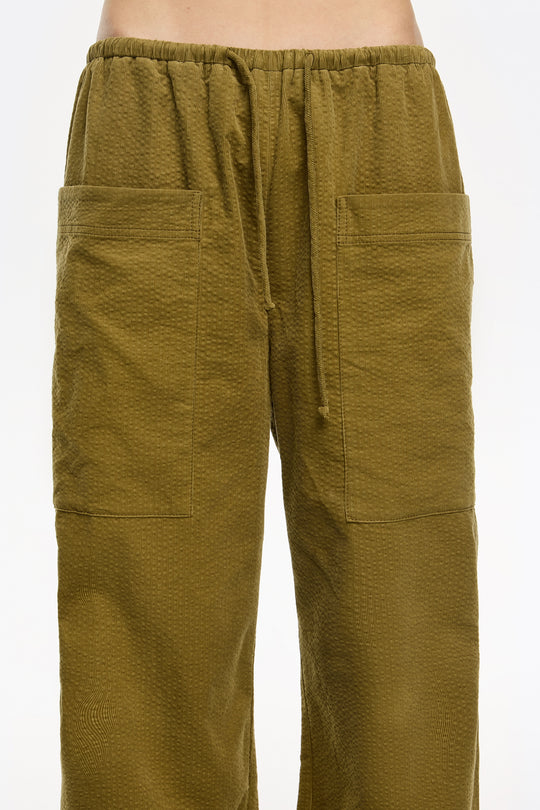 Olive maxi corduroy pockets mini trousers