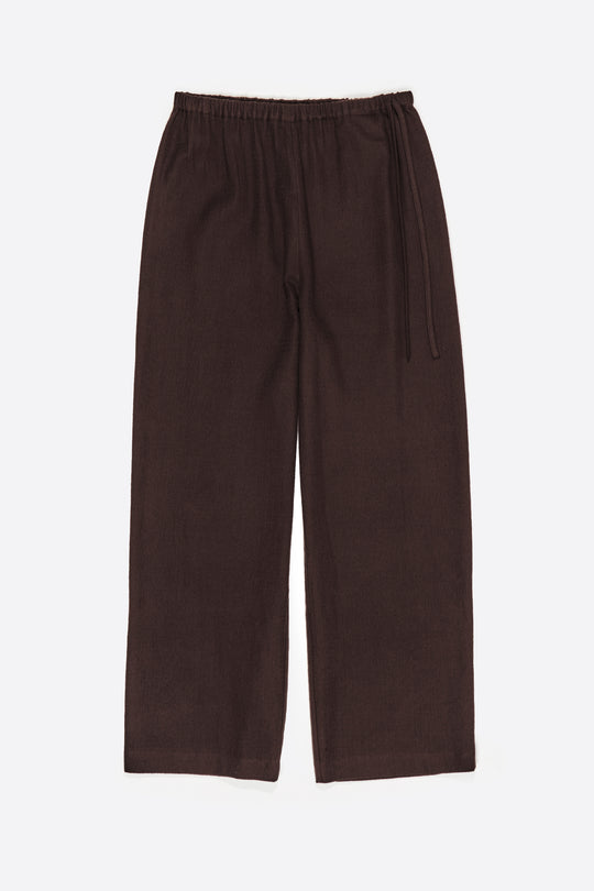 Dark brown cotton/wool jogger trousers