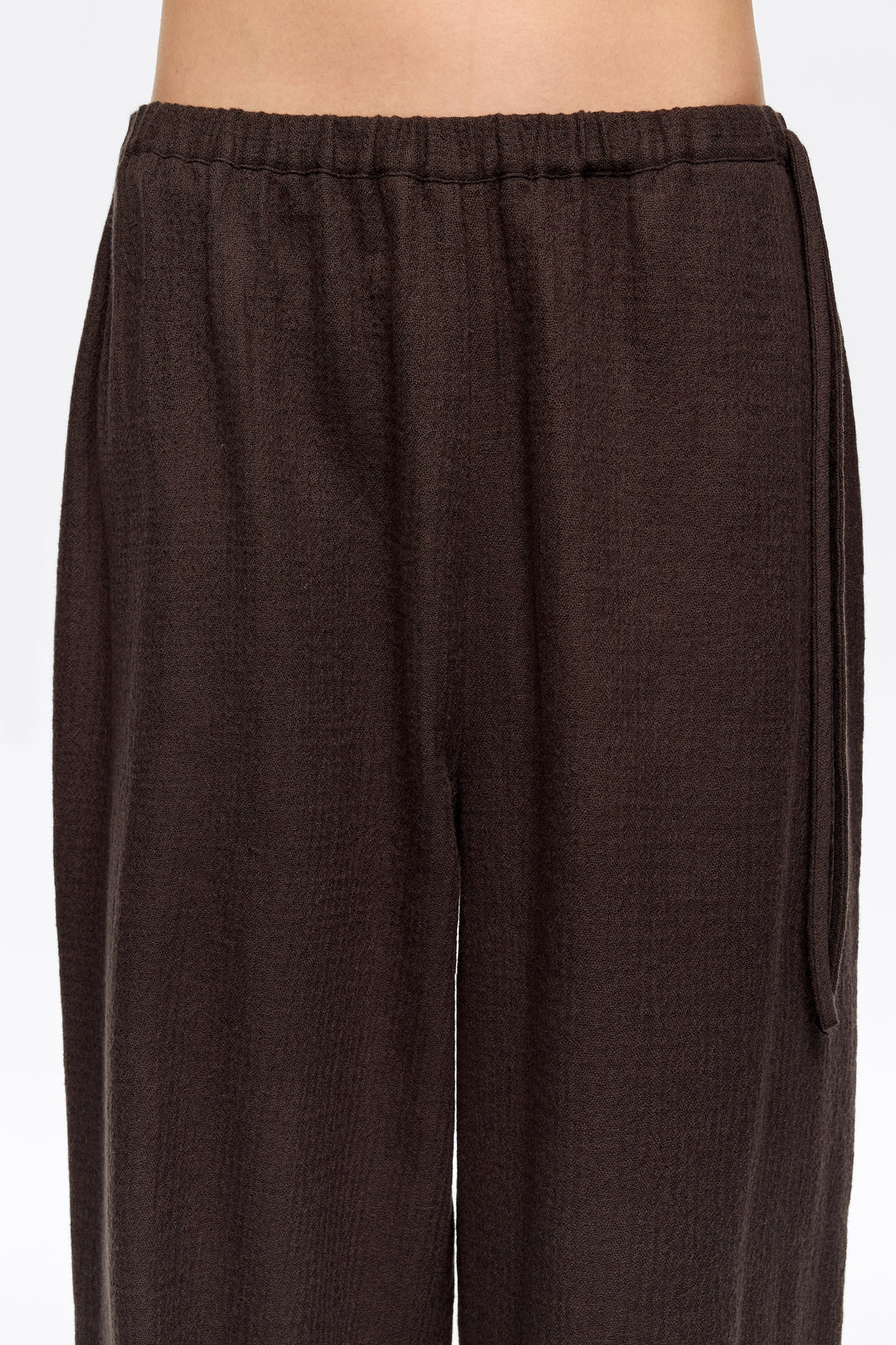 Dark brown cotton/wool jogger trousers