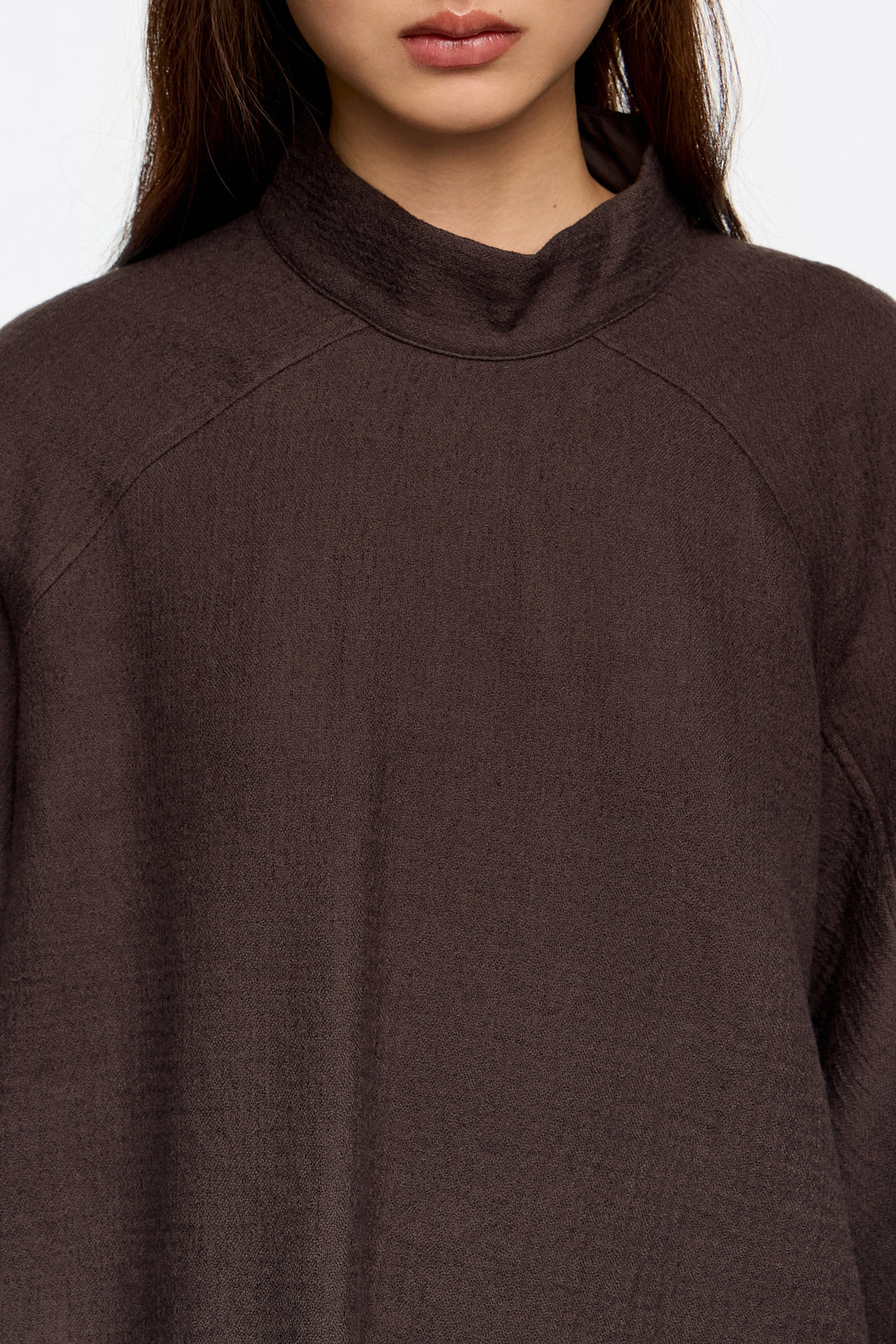 Dark brown cotton/wool jogger trousers