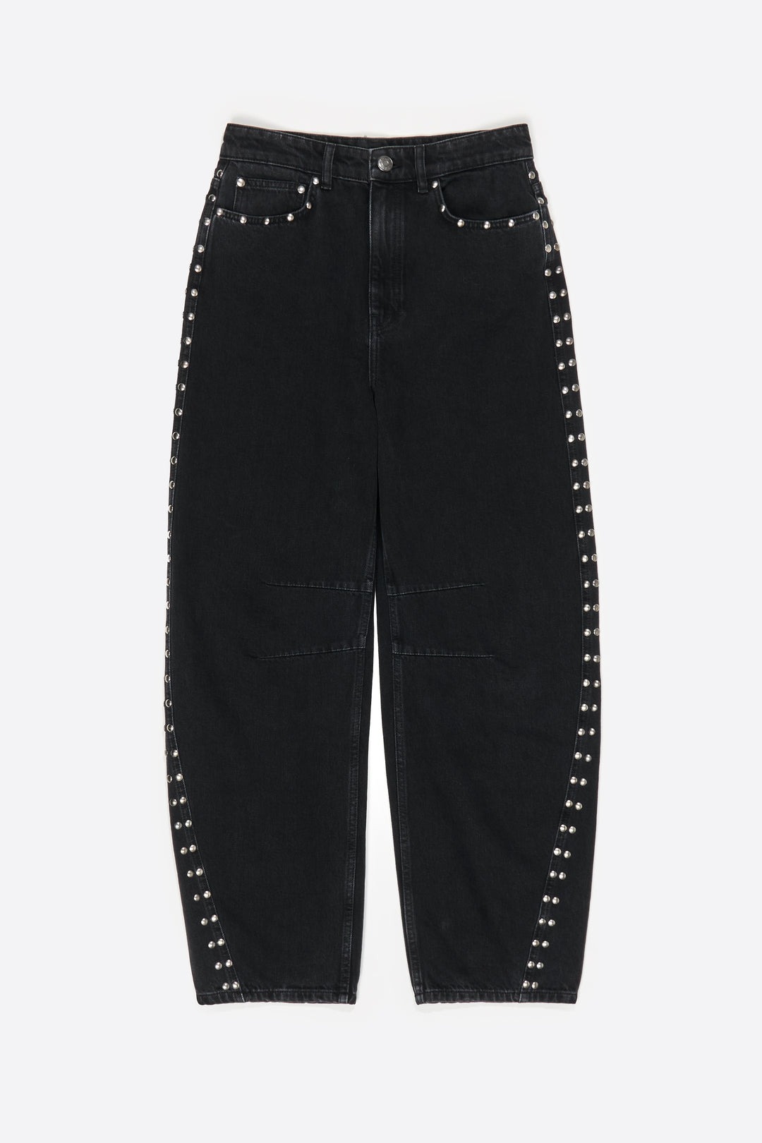 BARREL - Black studded trousers