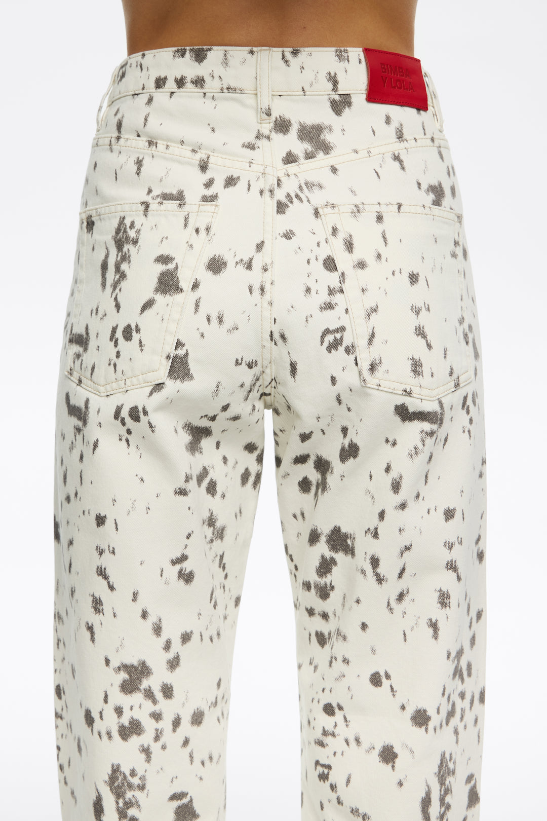 STRAIGHT CROPPED - Ivory Lynx trousers