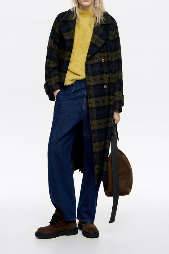 Mustard fur high neck sweater