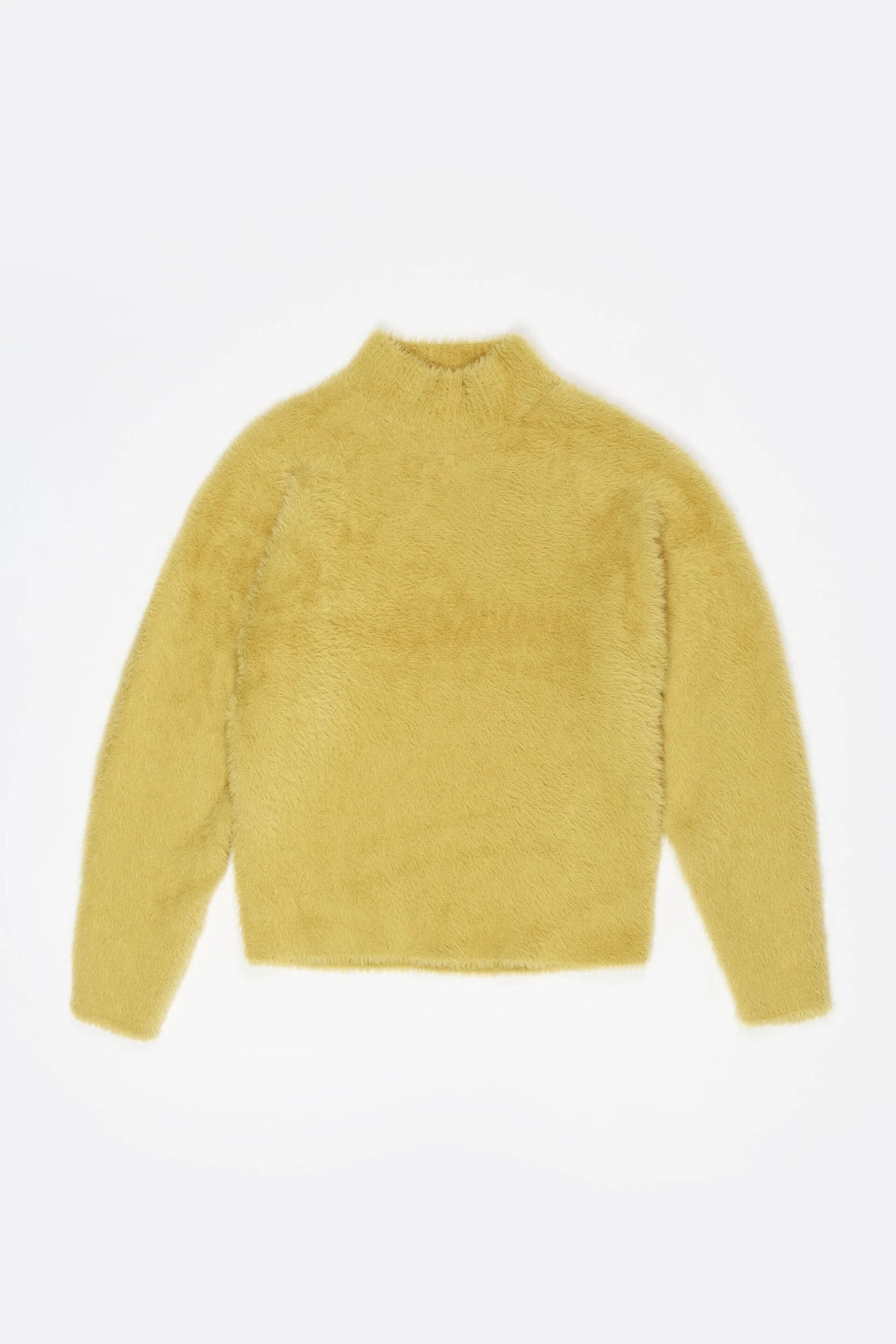 Mustard fur high neck sweater