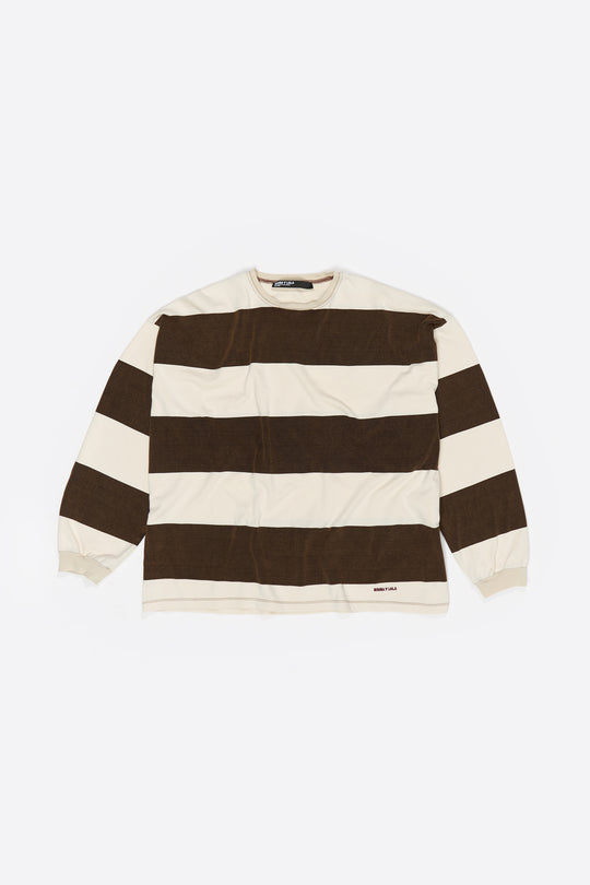 Oversize brown striped T-shirt