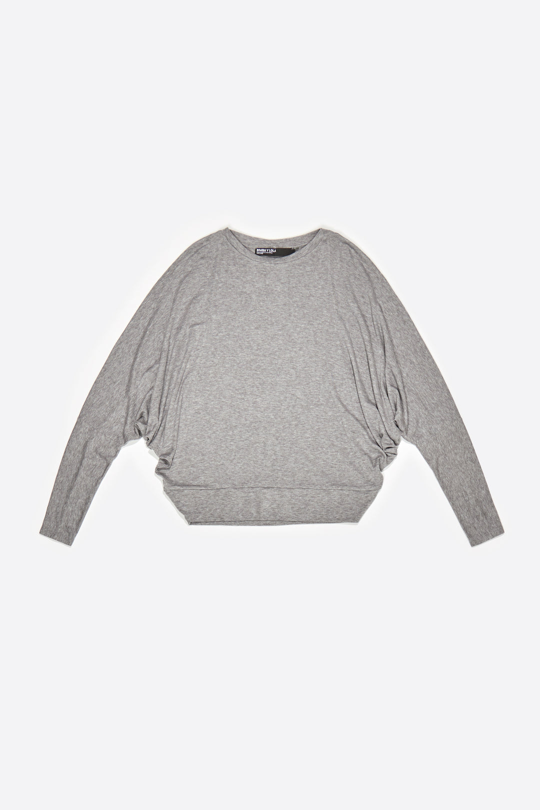 Light gray batwing sleeve T-shirt