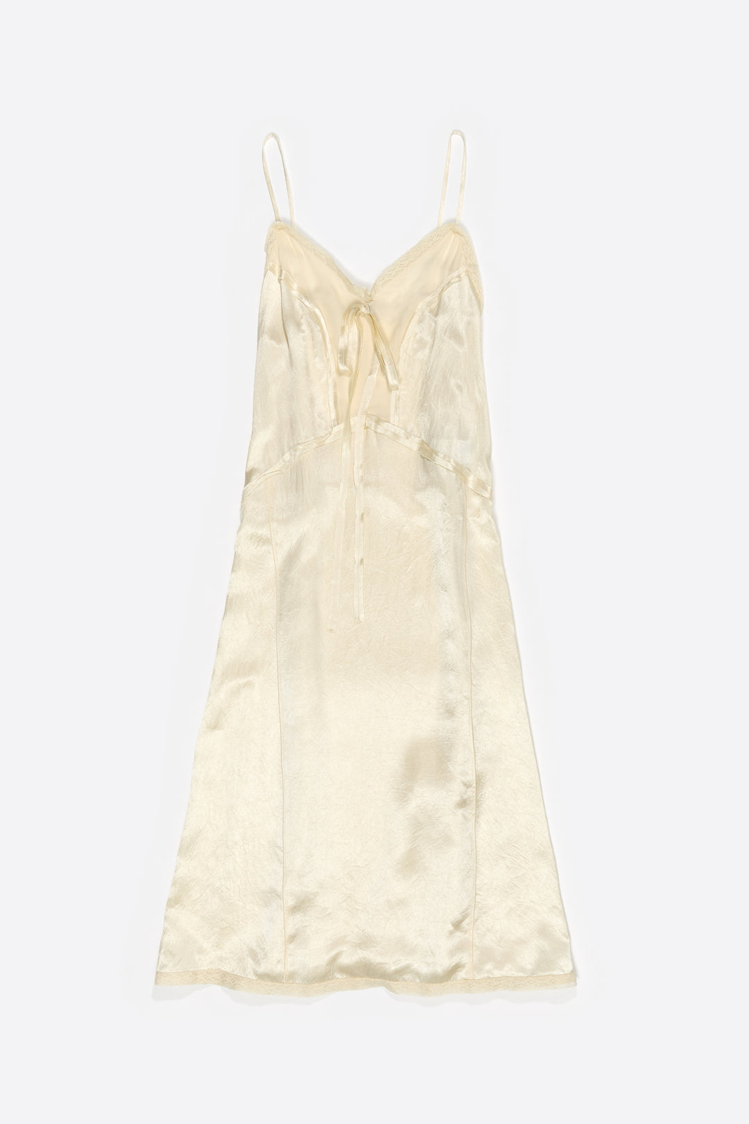 Beige mixed fabrics straight cut midi dress