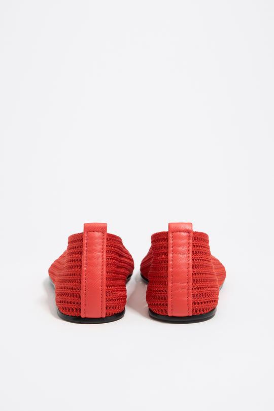 Acid Red flyknit ballerina