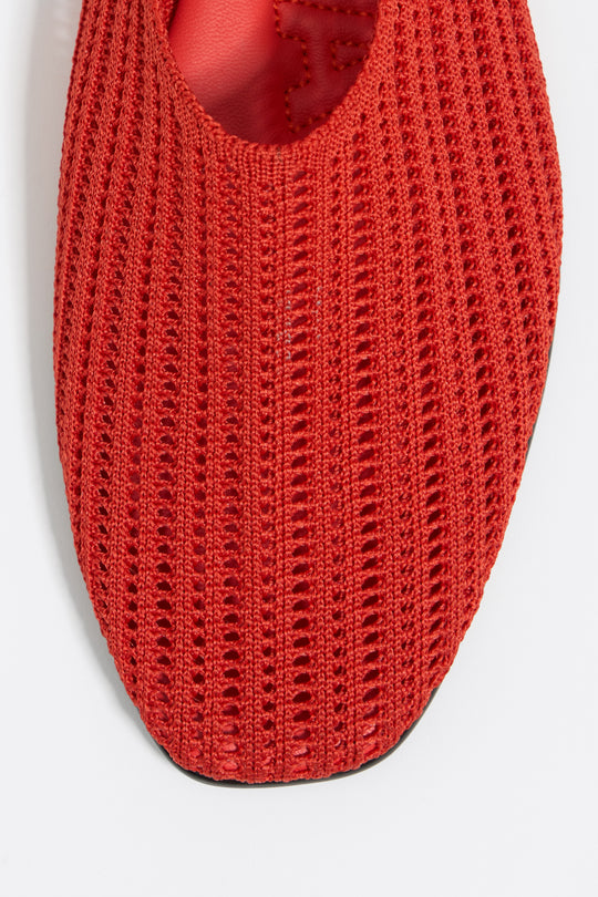Acid Red flyknit ballerina