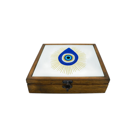 CERAMIC WOODEN BOX EYE  - WOD.CB1E