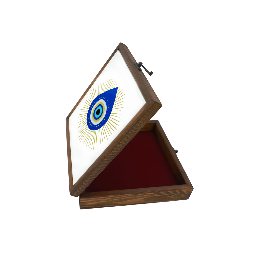 CERAMIC WOODEN BOX EYE  - WOD.CB1E