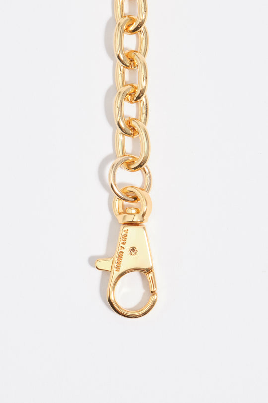 Heart logos gold chain necklace