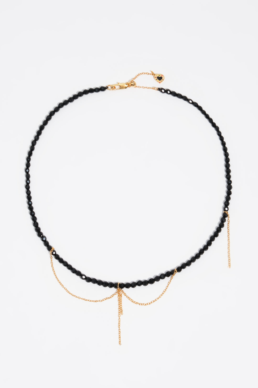 Black chains and crystals necklace