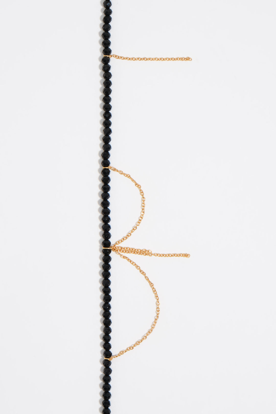Black chains and crystals necklace
