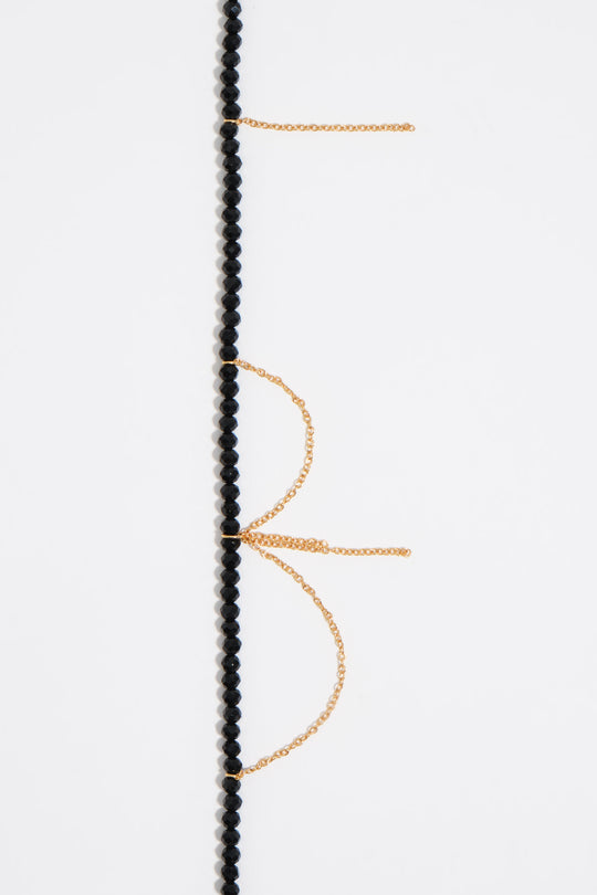 Black chains and crystals necklace