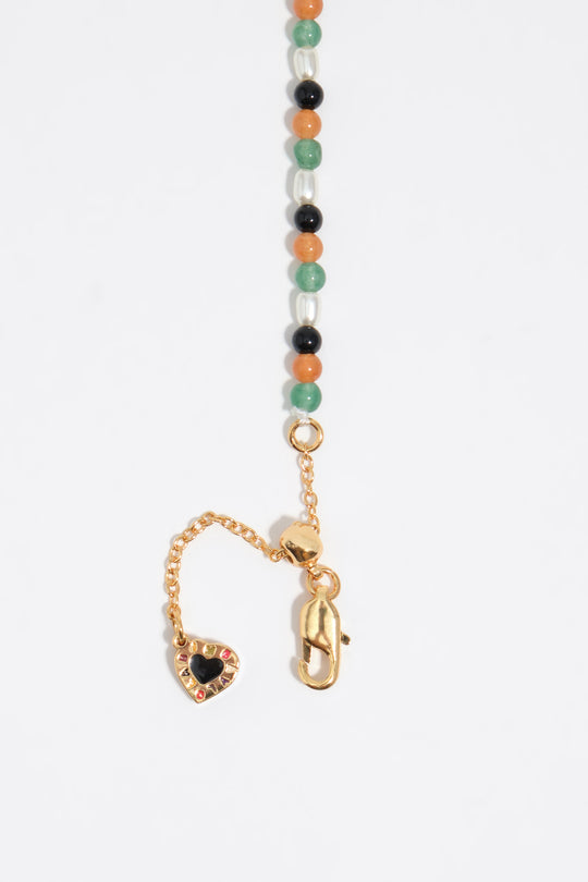 Golden chains and stones necklace