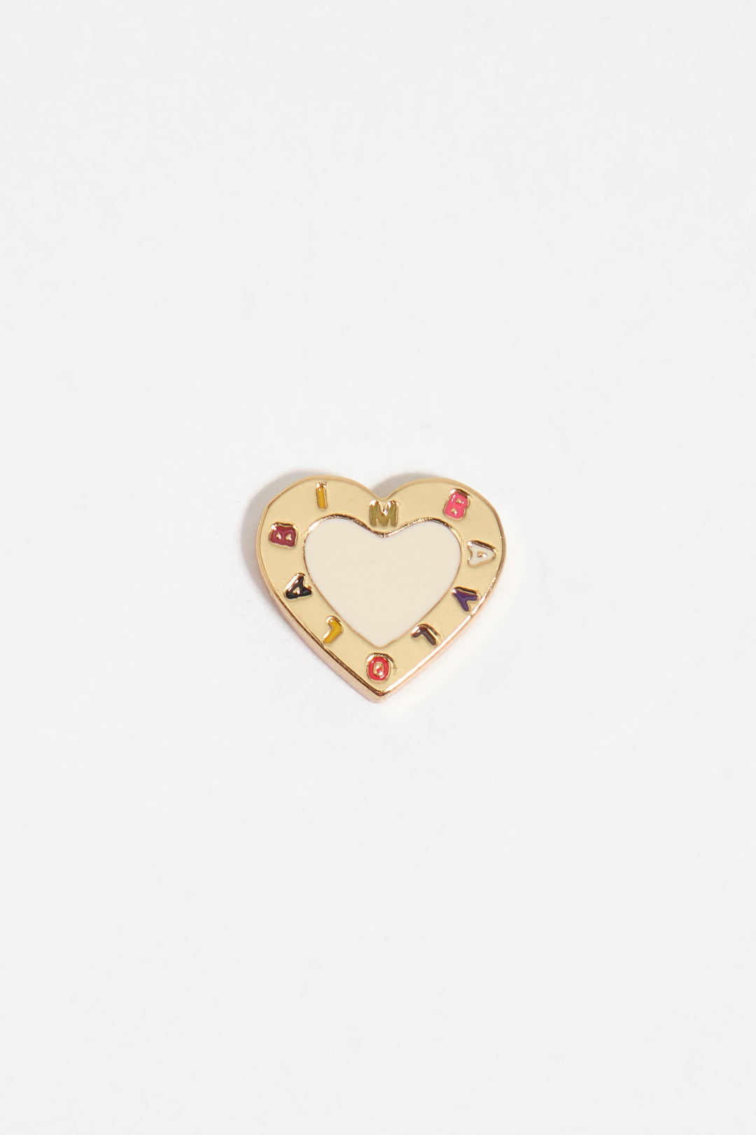 Ivory heart logo earrings