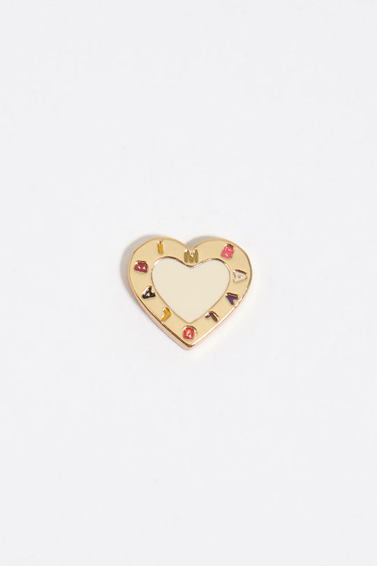 Ivory heart logo earrings