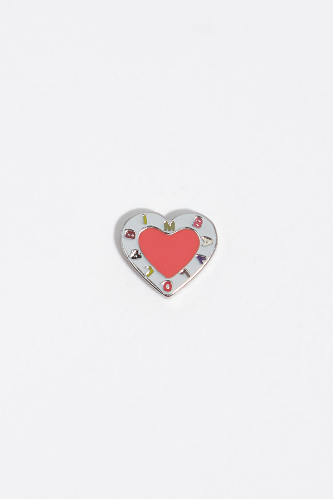 Coral heart logo earrings