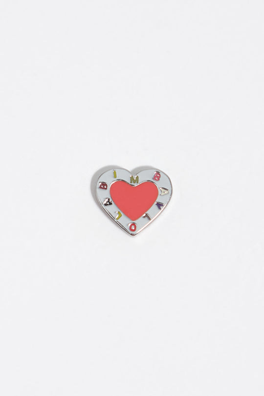Coral heart logo earrings