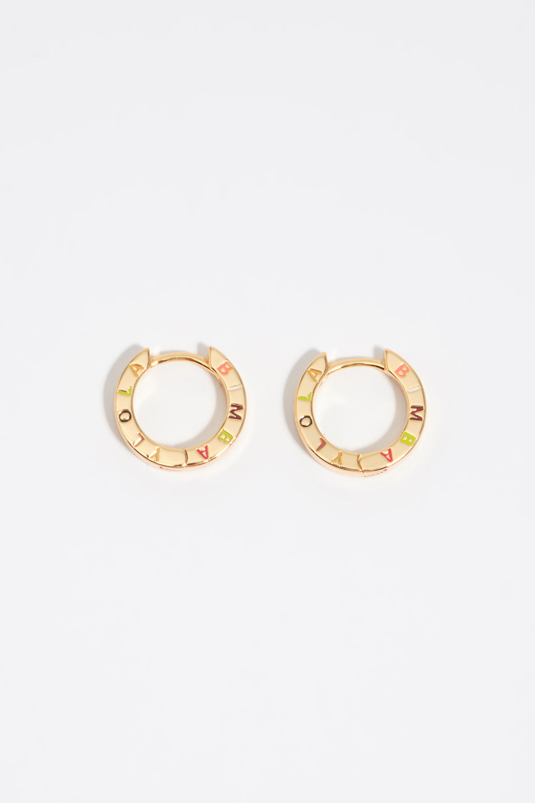 Gold logo hoop earrings