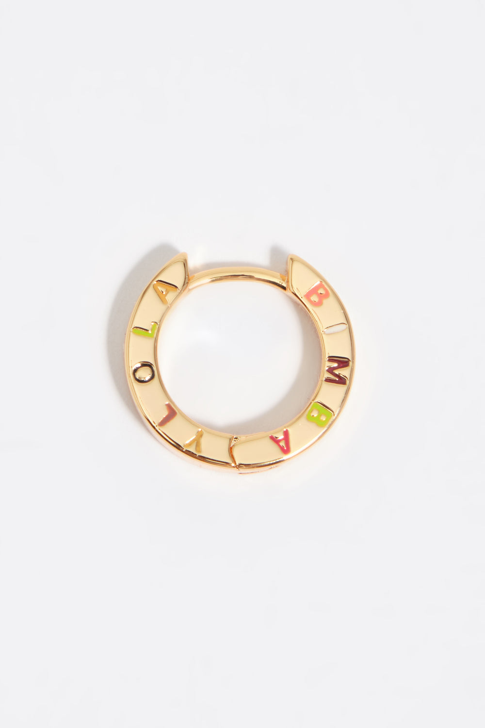 Gold logo hoop earrings