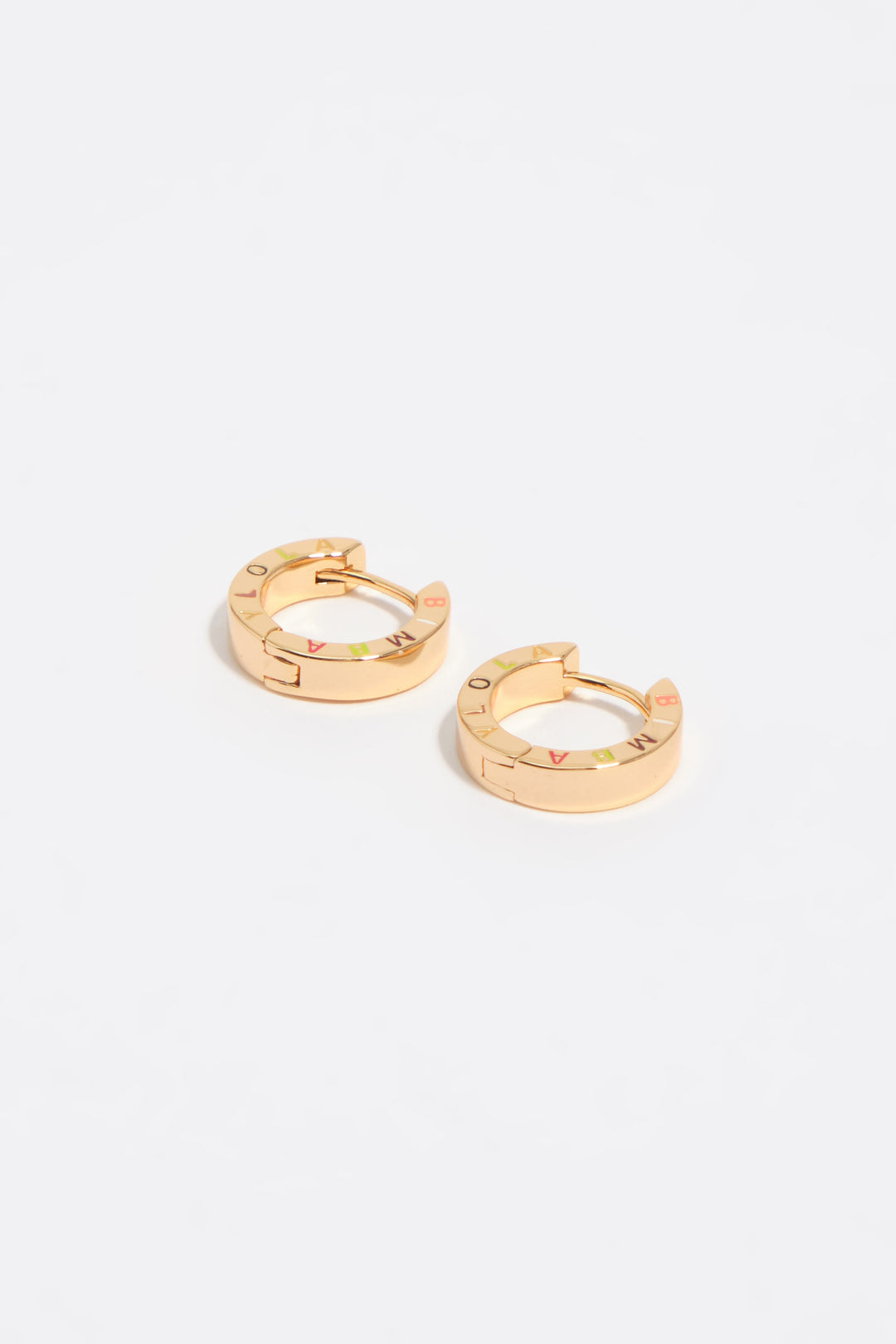 Gold logo hoop earrings