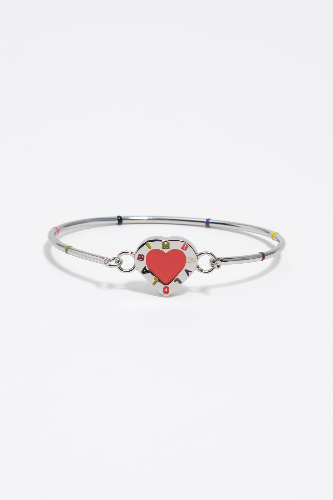 Coral heart rigid bracelet logo