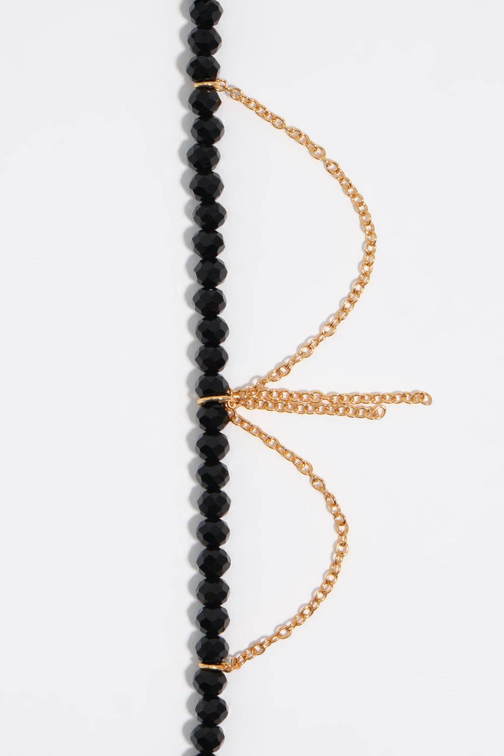 Black chains and crystals bracelet