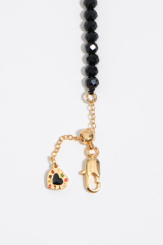 Black chains and crystals bracelet