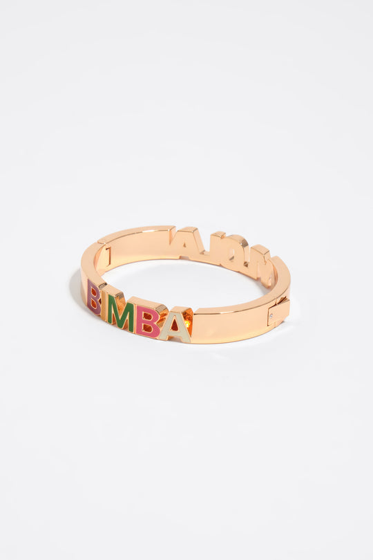 Multicolored hinge logo bracelet