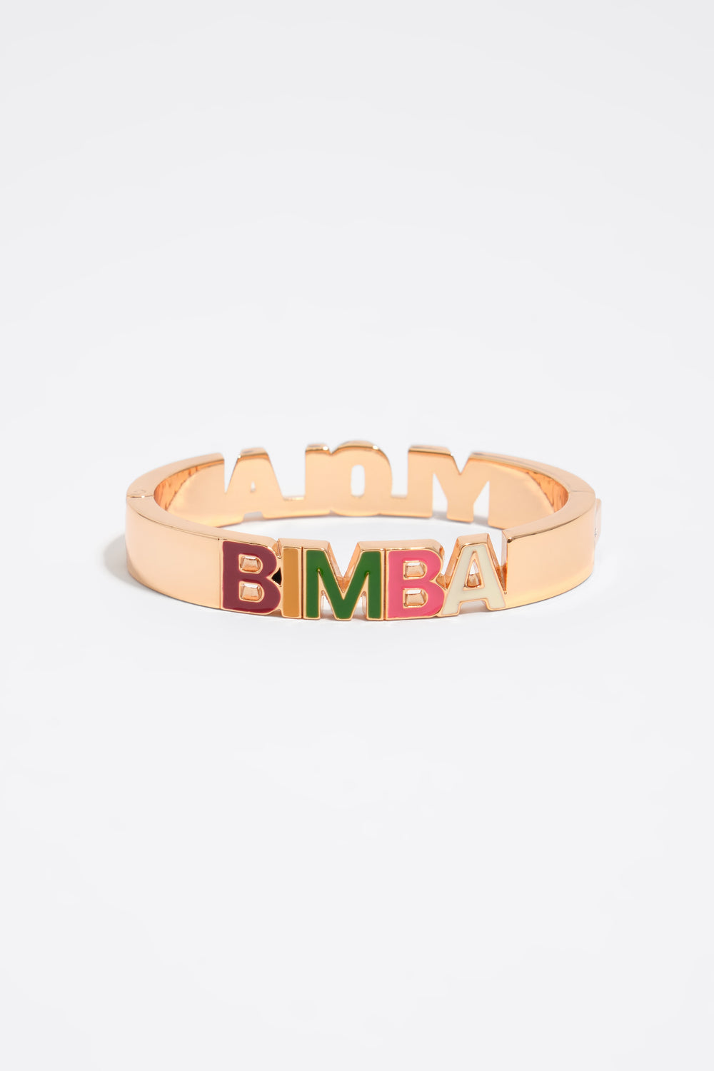Multicolored hinge logo bracelet