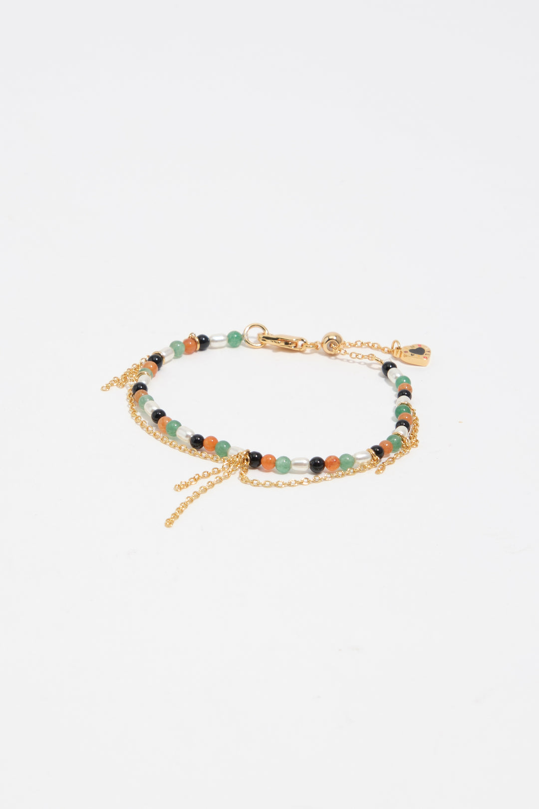 Golden chains and stones bracelet
