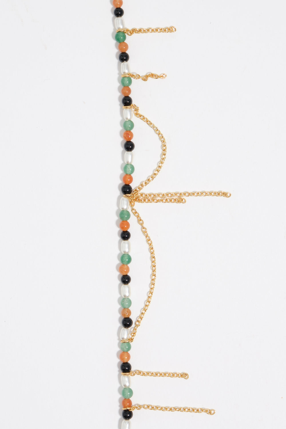 Golden chains and stones bracelet