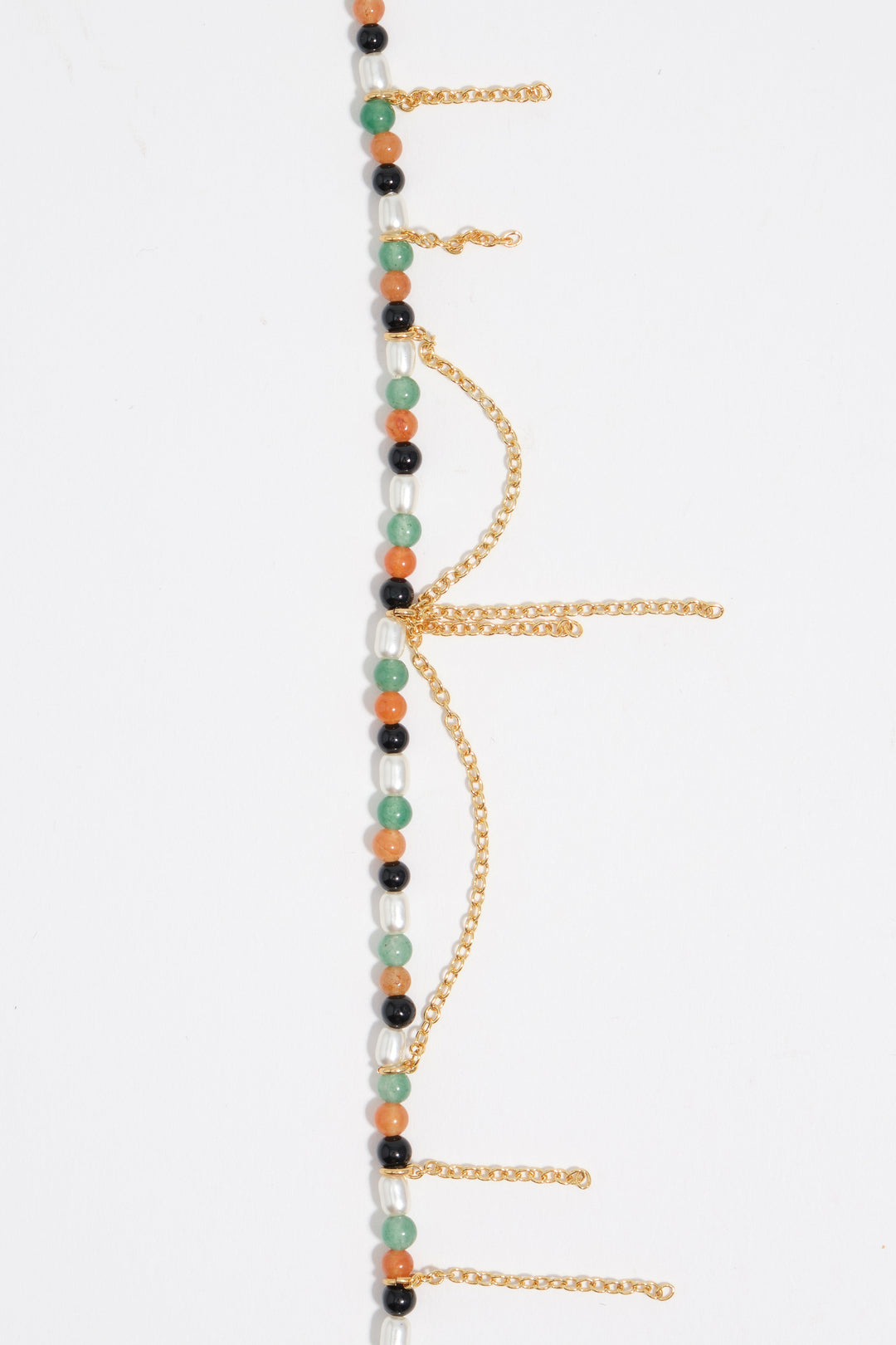 Golden chains and stones bracelet