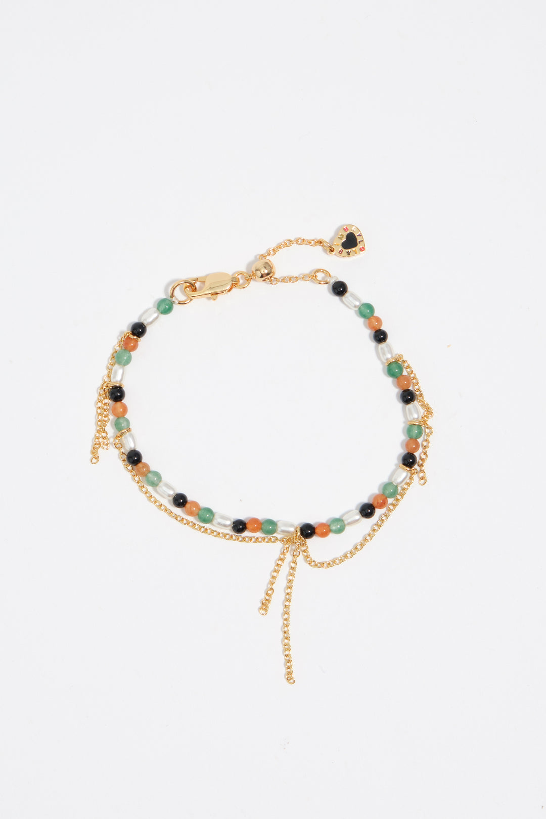 Golden chains and stones bracelet