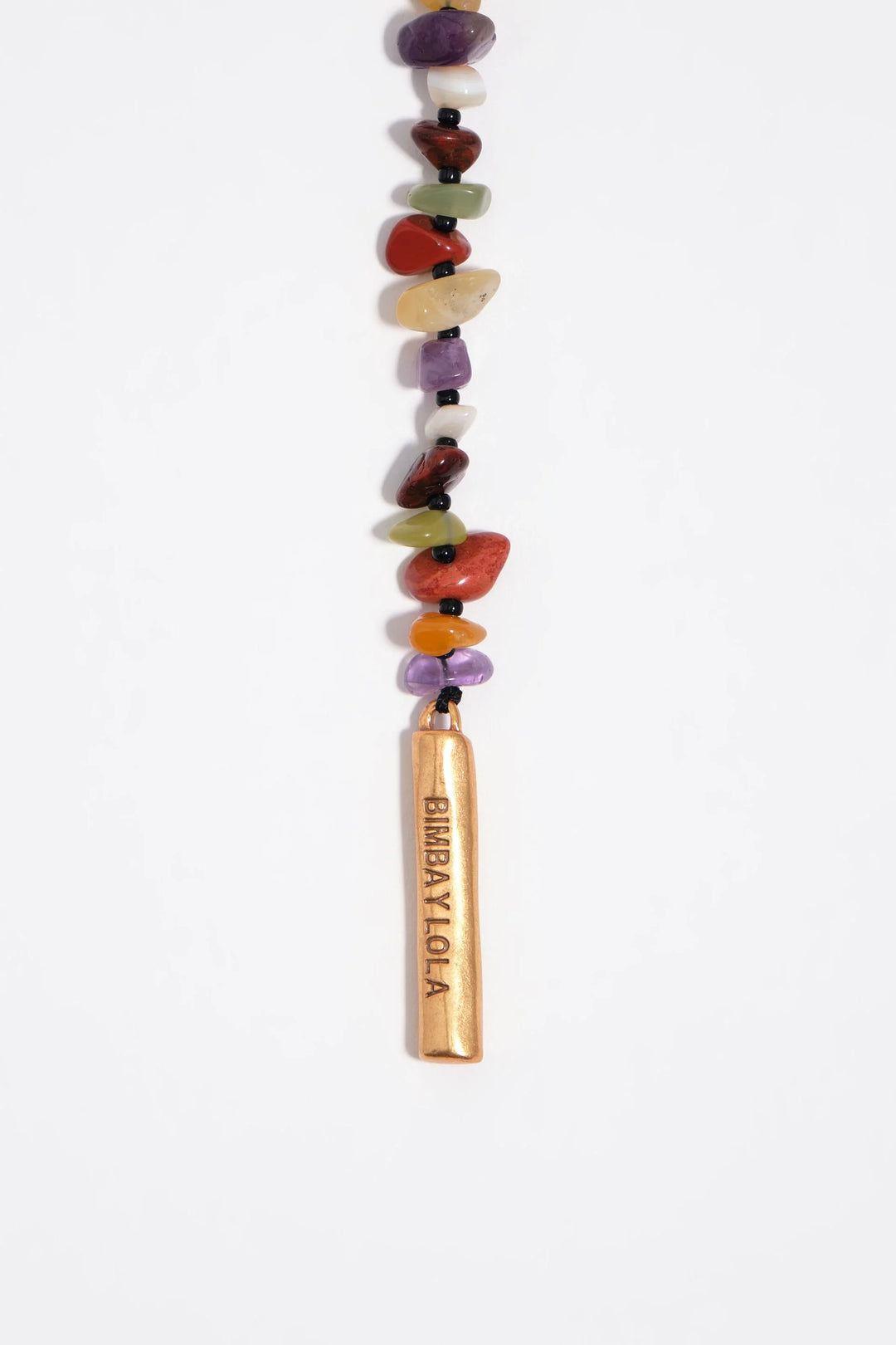 Matte gold stones necklace