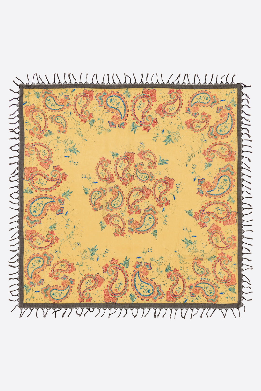 Light orange paisley shawl