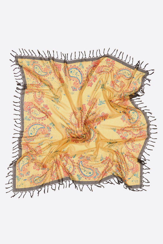 Light orange paisley shawl